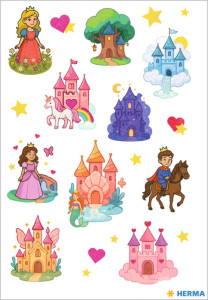 HERMA Stickers DECOR Contes de fées, papier scintillant