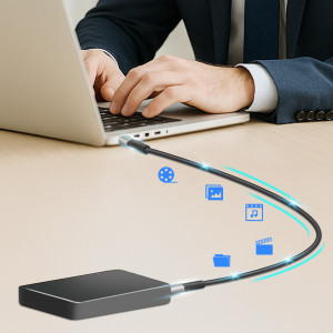 LogiLink USB 3.2 Kabel mit LED, USB-C - USB-C Stecker, 1,5 m