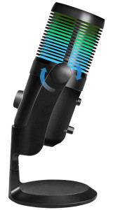 LogiLink USB Mikrofon mit RGB-Licht,Cardioid/omnidirektional