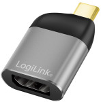 LogiLink USB-C - DisplayPort Adapter, Aluminium-Gehäuse
