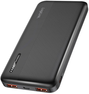 LogiLink Powerbank, 10.000 mAh, 2x USB-A, 2x USB-C, blanc