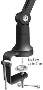 LogiLink Pied de micro, longeur du bras: 840 mm max., noir