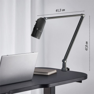 LogiLink Pied de micro, longeur du bras: 840 mm max., noir