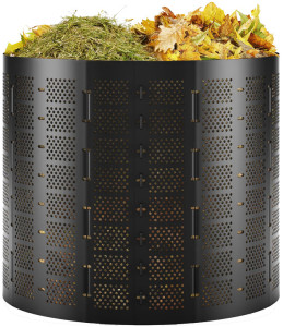 Bradas Poubelle à compost, 800 litres, en HDPE, noir