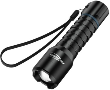 ANSMANN Akku LED-Taschenlampe Survival TS450RF, schwarz