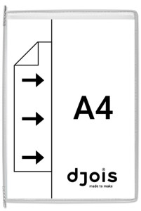 djois by tarifold Poche à pivot, A3, gris