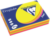 Clairefontaine Papier universel Trophée, A4, assorti fluo Clairefontaine Papier universel Trophée, A4, assorti fluo