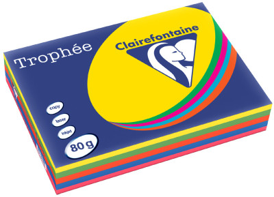 Clairefontaine Papier universel Trophée, A4, assorti fluo