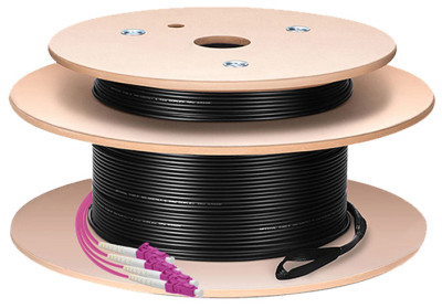 LogiLink LWL Trunkkabel U-DQ(ZN)BH, OM4, 100 m, schwarz