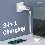 DIGITUS Chargeur secteur USB GaN, 2x USB-C / 1x USB-A, 67 W