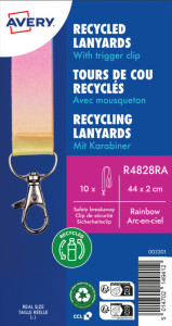 AVERY Tour de cou, en rPET, 20 x 440 mm, tons bleus