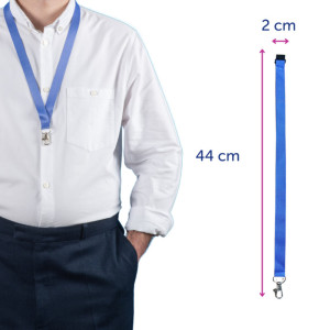 AVERY Tour de cou, en rPET, 20 x 440 mm, tons bleus