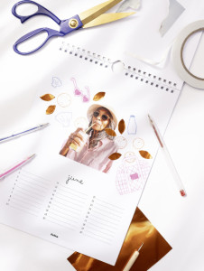 folia Kreativ-Wandkalender, DIN A4, weiß