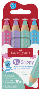FABER-CASTELL Dreikant-Buntstift Grippy Pastell, 4er Etui