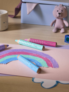 FABER-CASTELL Dreikant-Buntstift Grippy Pastell, 4er Etui