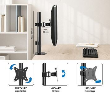 LogiLink Monitorhalterung für 1 Monitor 17-32