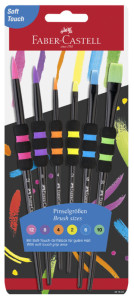FABER-CASTELL Pinceau à poils synthétiques, set de 6