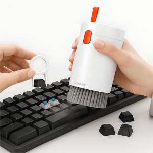LogiLink Kit de nettoyage 20 en 1, 21 pièces, blanc