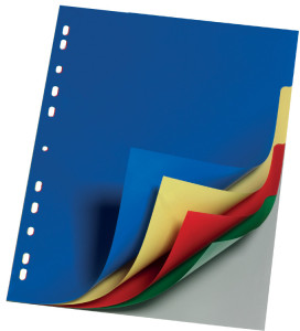 DURABLE Intercalaires en plastique, A4, PP, 20 touches