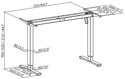 LogiLink Piètement de bureau, éléctrique