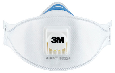 3M Masque Aura Comfort Cool Flow 9322+, FFP2, lot de 2