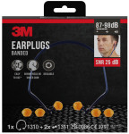 3M Arceau antibruit 1310 + 2 paires de bouchons de rechange