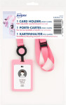 AVERY Porte-carte avec tour de cou, rose pastel