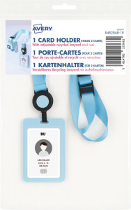 AVERY Porte-carte avec tour de cou, rose pastel