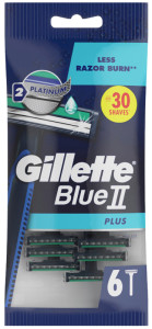 Gillette Einwegrasierer Blue II Plus, 6er Pack