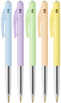 BIC Stylo à bille rétractable M10 Pastel, boîte de 50