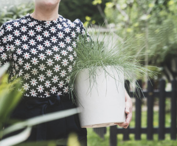 EDA Bac à plantes ELEMENT, conique, 250 mm, kaki