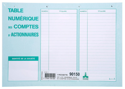 LE DAUPHIN Table numérique des comptes d'actionnaires