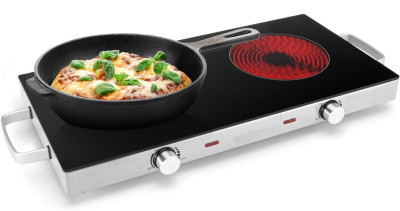 PROFI COOK Double plaque de cuisson PC-DKP 1211, inox