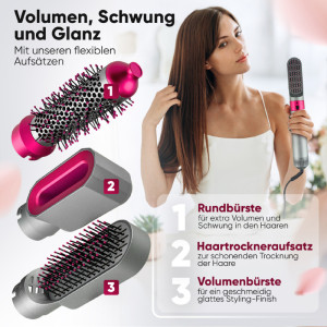 PROFI CARE Multihairstyler 4 en 1 PC-HAS 3132, gris/rose