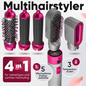 PROFI CARE Multihairstyler 4 en 1 PC-HAS 3132, gris/rose