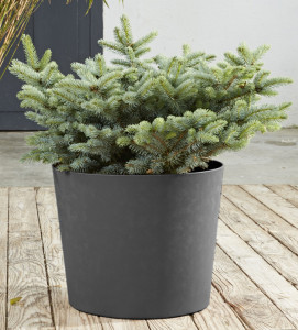 poétic Bac à plantes ELEMENT, conique, 400 mm, calcaire