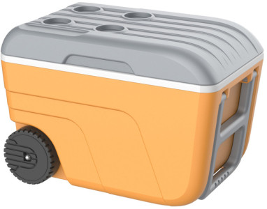 EDA Glacière NOMADE, 52 litres, mobile, gris clair / gris