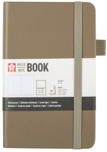 SAKURA Notizbuch, 90 x 140 mm, liniert, bernstein