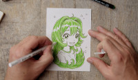 SAKURA Kreativ-Set Manga, 3 Stifte + Papier SAKURA Kreativ-Set Manga, 3 Stifte + Papier