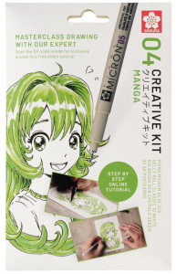 SAKURA Kreativ-Set Manga, 3 Stifte + Papier