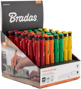 Bradas Bohrlochmarker, Strichbreite: 1,0 mm, 40er Display