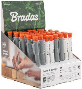 Bradas Bohrlochmarker, Strichbreite: 1,0 mm, 40er Display