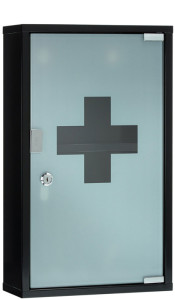 FIRST AID ONLY Erste-Hilfe-Schrank, Inhalt DIN 13157,schwarz