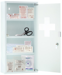 FIRST AID ONLY Erste-Hilfe-Schrank, Inhalt DIN 13157,schwarz