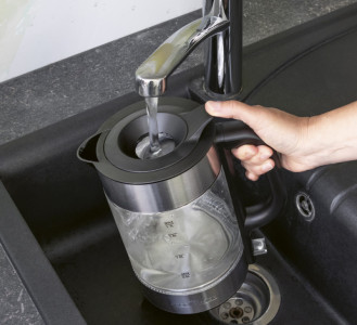 PROFI COOK Bouilloire PC-WKS 1322, 1,7 L, verre / dark inox