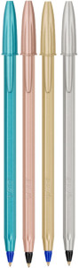 BIC Stylo à bille Cristal Glacé, boîte en carton de 4