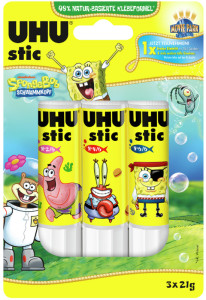 UHU Bâton de colle stic Bob l'éponge, 2 x 21 g, blister
