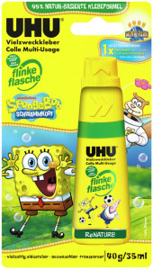 UHU Colle multi-usage flinke flasche ReNATURE Bob l'éponge