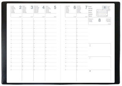QUO VADIS EXDI Agenda scolaire CALLIOPE ML, 2026/2027, noir