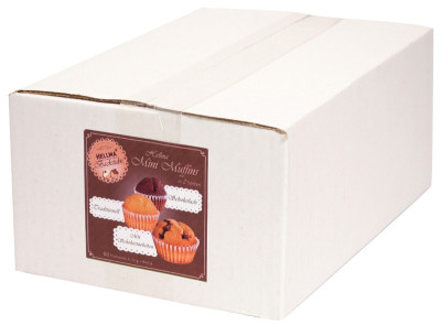 HELLMA Assortiment de mini Muffins, carton de 60